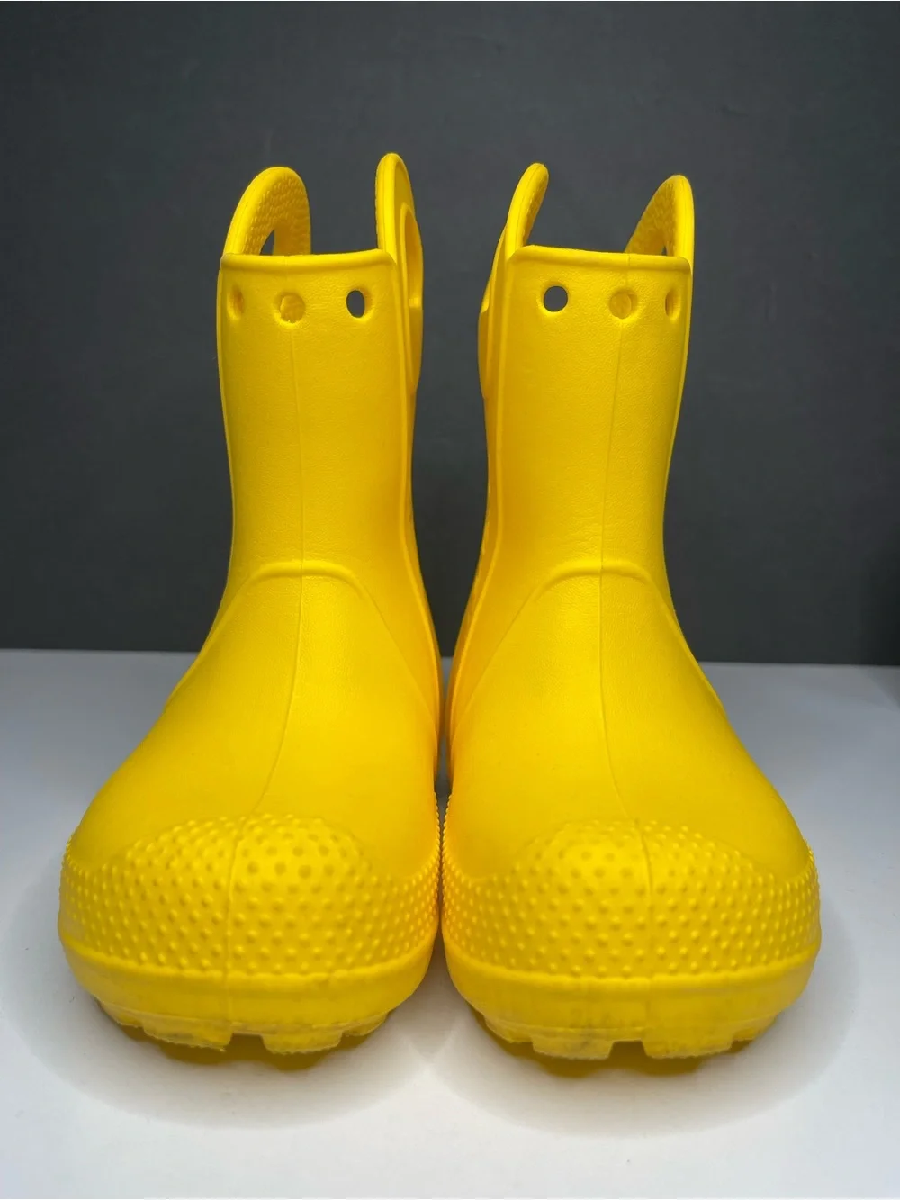 CROCS Kids Yellow Waterproof Pull-On Rain Boots